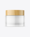 Frosted Glass Cosmetic Jar Mockup