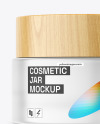 Frosted Glass Cosmetic Jar Mockup