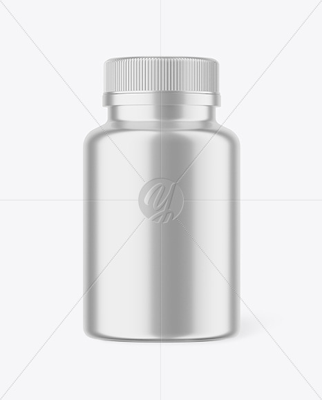 Metallic Pills Bottle Mockup