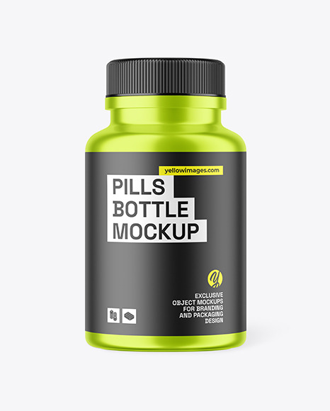 Metallic Pills Bottle Mockup - Metallic+Pills+Bottle+Mockup+Exclusive+Mockups