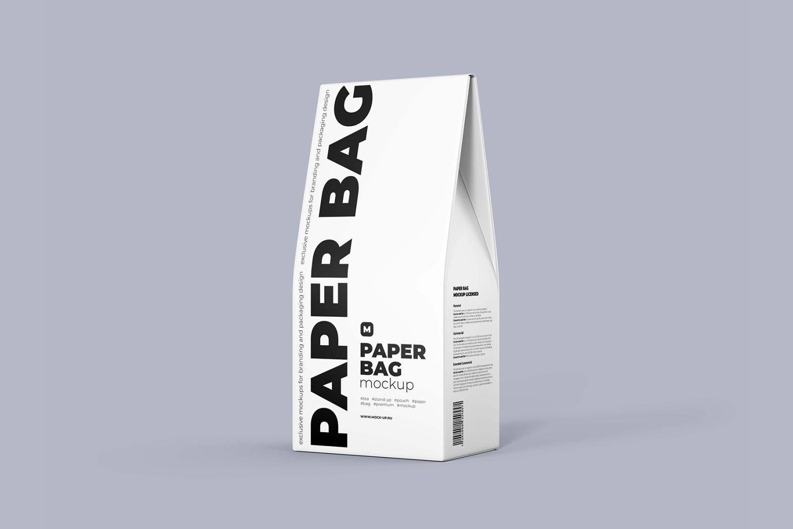 Paper Bag Mockup. Half Side-L view