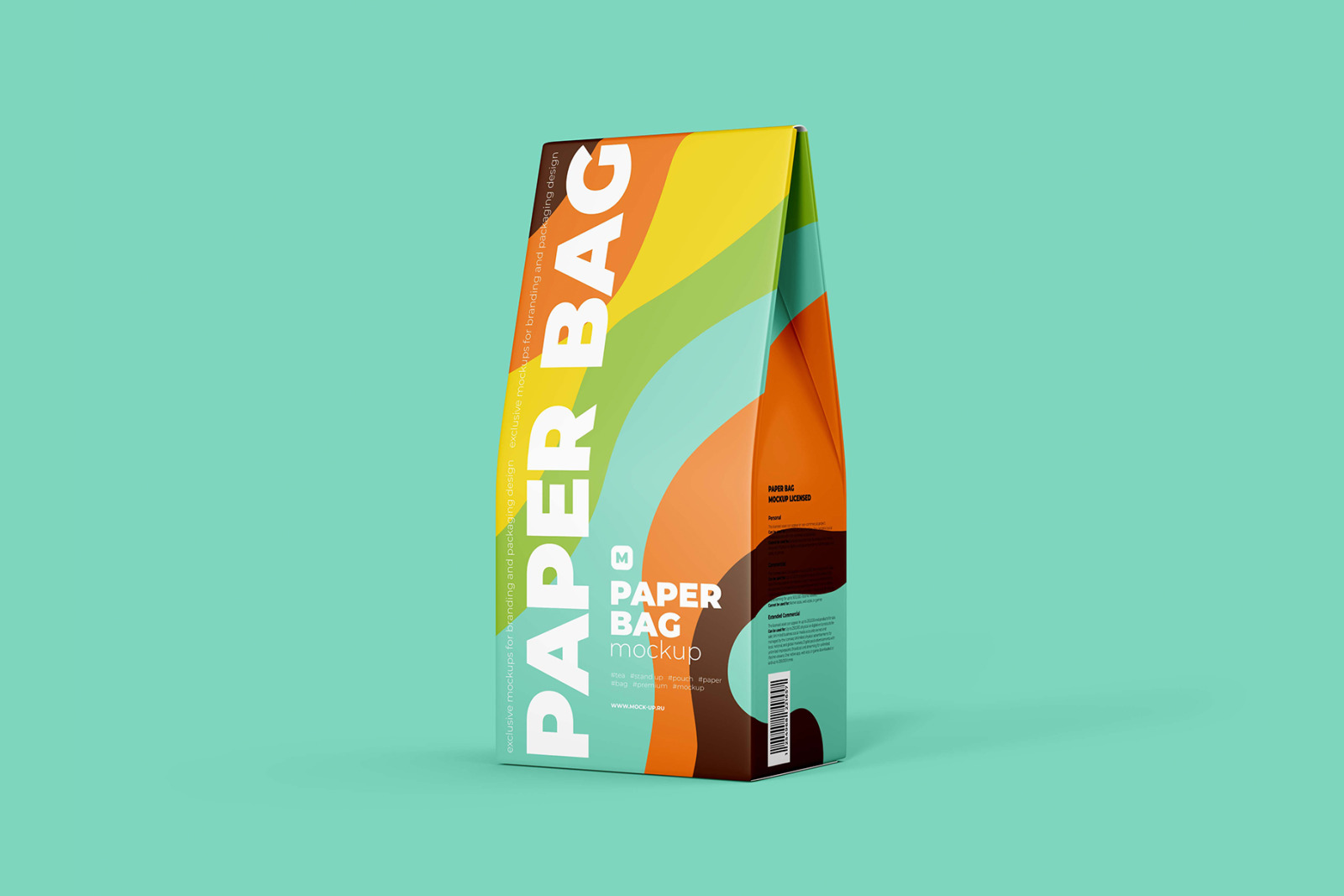 Paper Bag Mockup. Half Side-L view Paper Bag Mockup. Half Side-L view