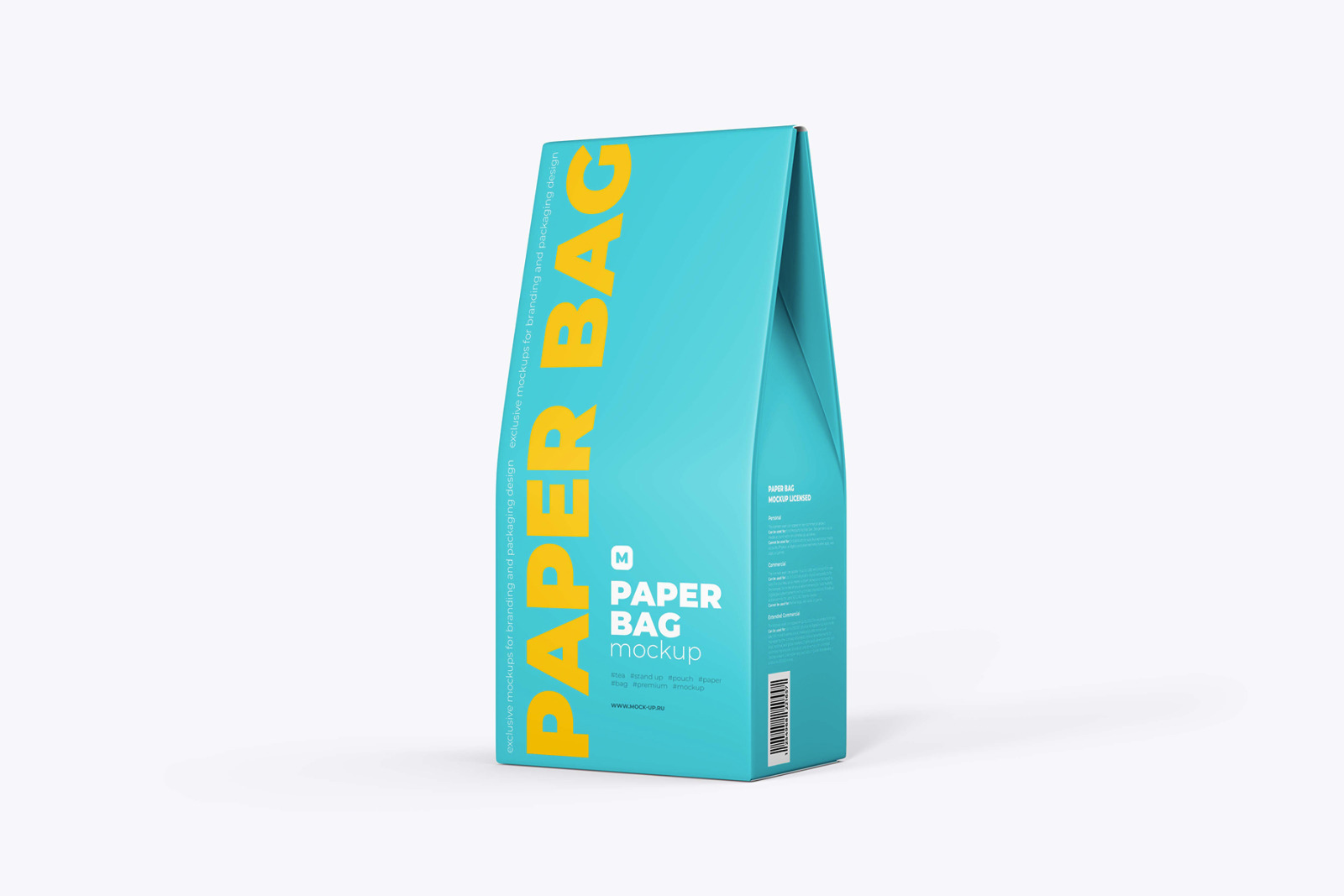 Paper Bag Mockup. Half Side-L view Paper Bag Mockup. Half Side-L view