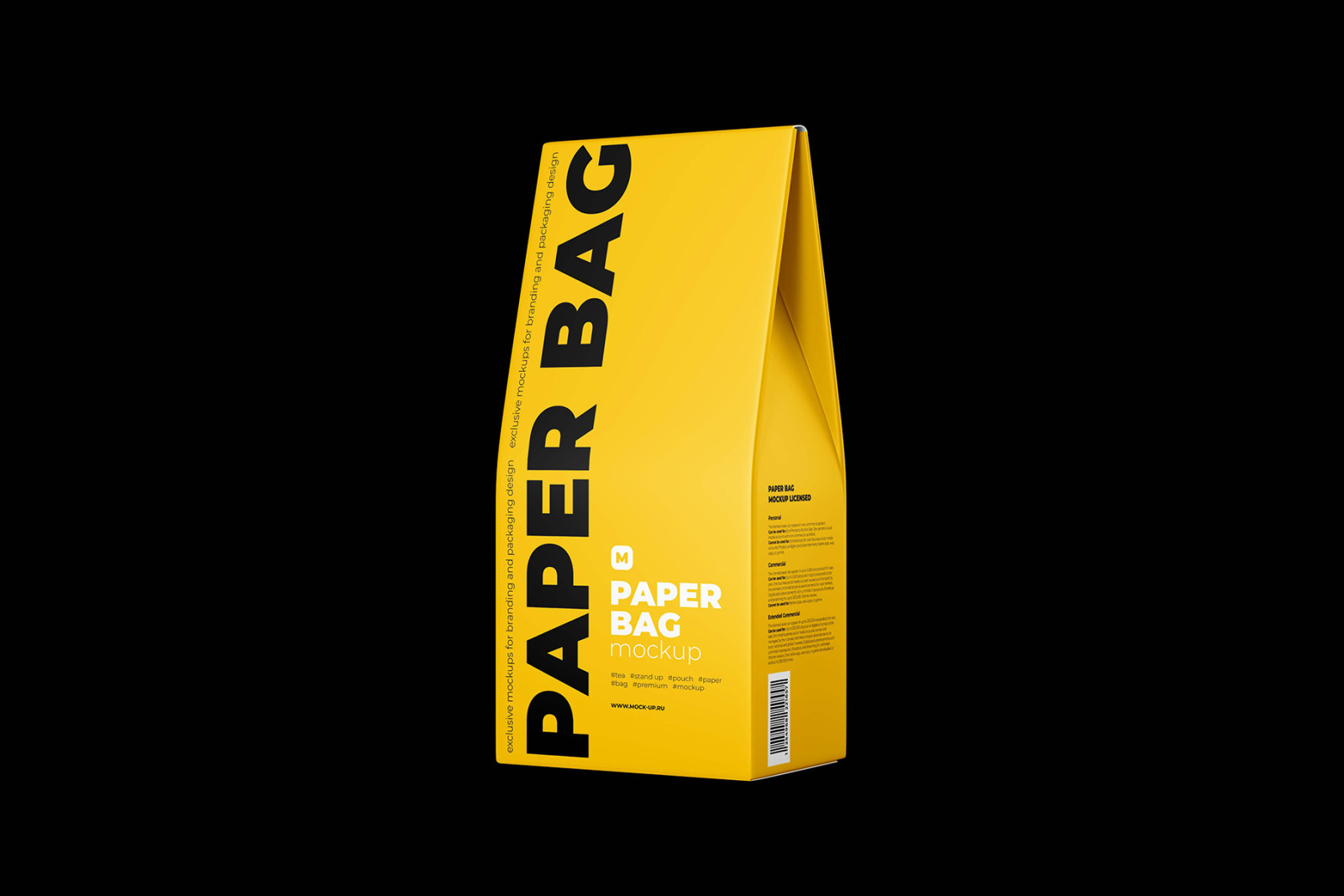 Paper Bag Mockup. Half Side-L view Paper Bag Mockup. Half Side-L view