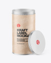 Metallic Jar with Kraft Label Mockup