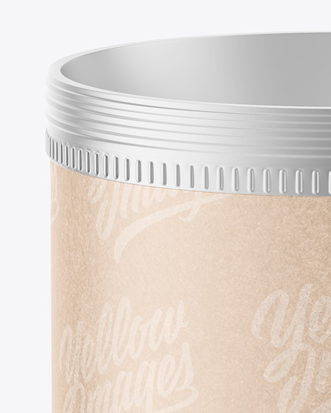 Metallic Jar with Kraft Label Mockup