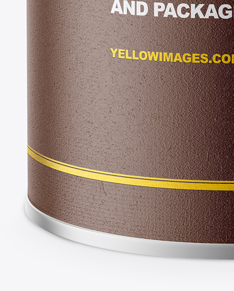 Metallic Jar with Paper Label Mockup