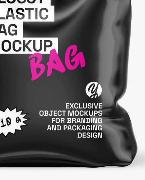 Glossy Food Bag Mockup