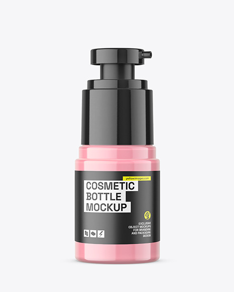 Glass Cosmetic Foundation Bottle Mockup - Glossy+Airless+Pump+Bottle+Mockup+|+Exclusive+Mockups