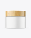 Matte Jar w\ Wooden Cap Mockup