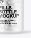 Frosted Glass Pills Bottle Mockup