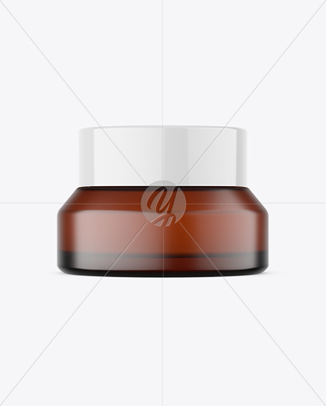 15g Amber Glass Cosmetic Jar Mockup