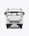 Old School Bus Mockup - Front View