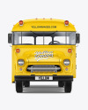 Old School Bus Mockup - Front View