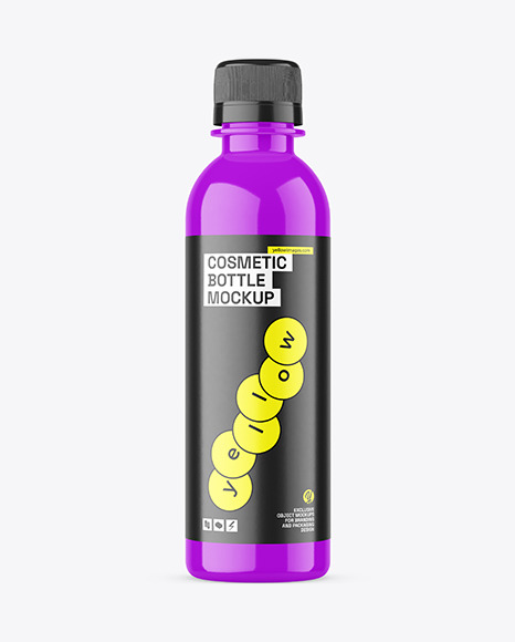 Glossy Plastic Bottle Mockup