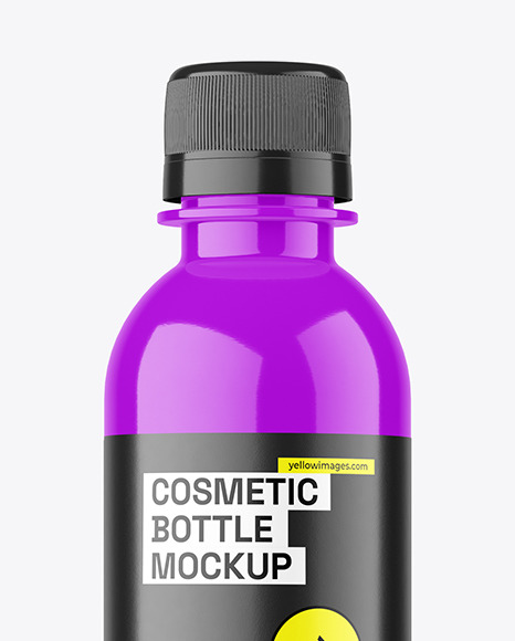 Glossy Plastic Bottle Mockup