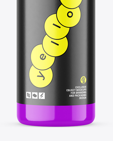 Glossy Plastic Bottle Mockup