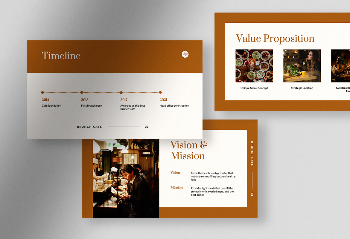 Aroma - Warm Brown Simple Food Business Presentation