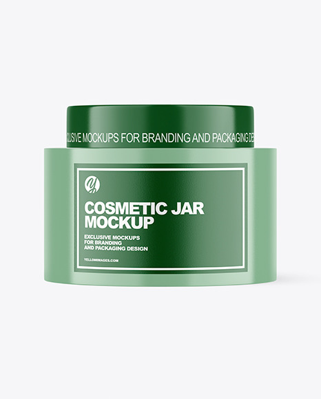 Glossy Cosmetic Jar Mockup