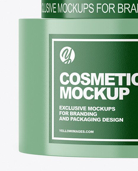 Glossy Cosmetic Jar Mockup