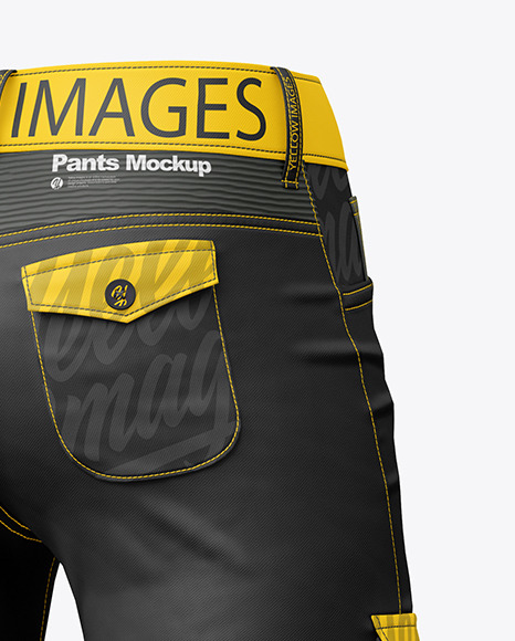 Jeans Mockup - Halfside Back View