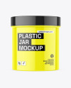 Glossy Plastic Jar Mockup