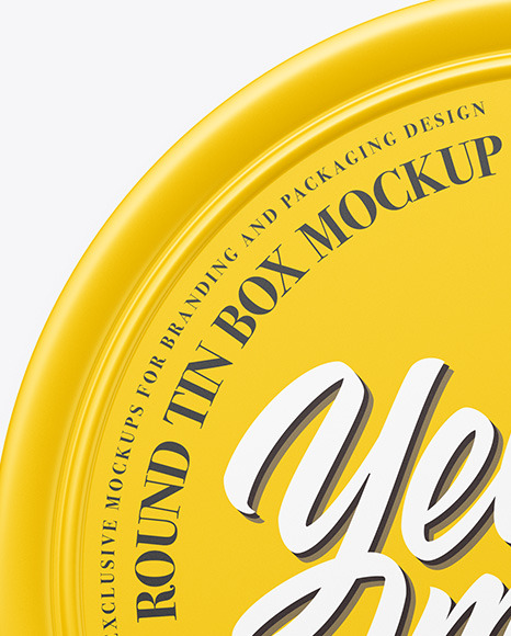 Matte Round Tin Box Mockup