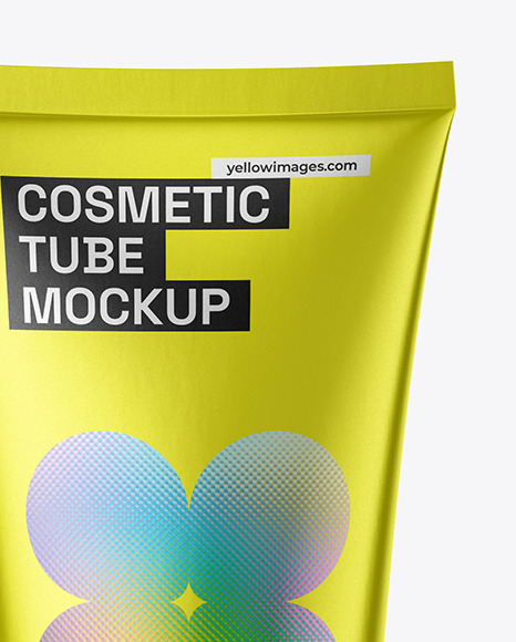 Metallic Cosmetic Tube Mockup