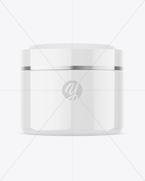 Glossy Plastic Jar Mockup