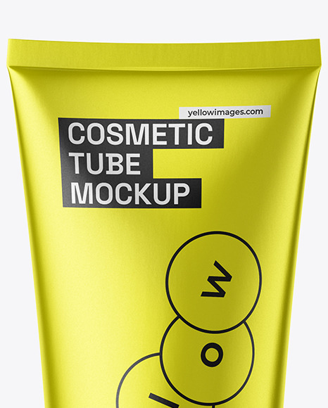 Metallic Cosmetic Tube Mockup