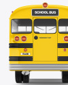 Old School Bus Mockup - Back View