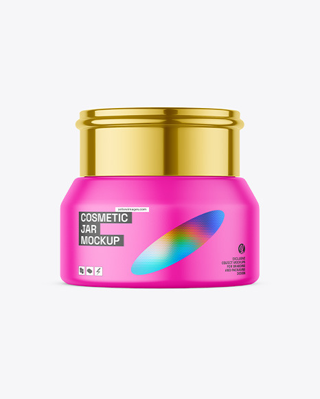 Matte Cosmetic Jar Mockup - Jar mockup