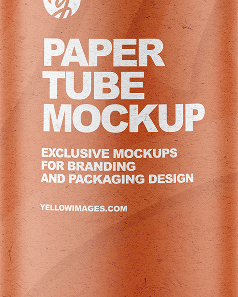 Matte Kraft Tube With Label Mockup