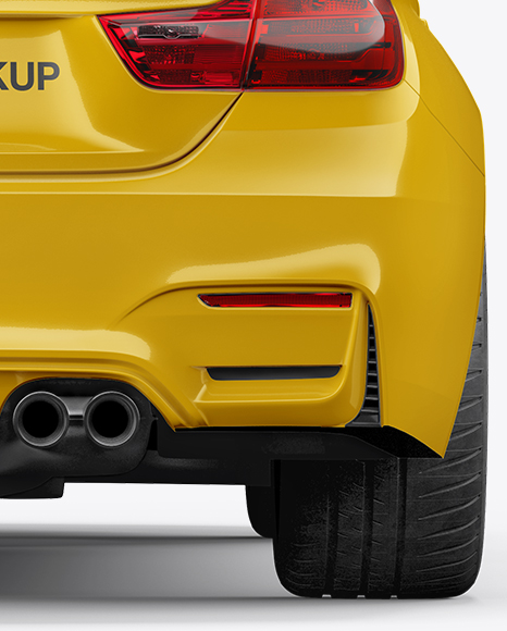 BMW M4 Mockup - Back View