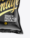 Glossy Snack Package Mockup - Front View