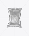 Metallic Snack Package Mockup - Front View