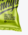 Metallic Snack Package Mockup - Front View