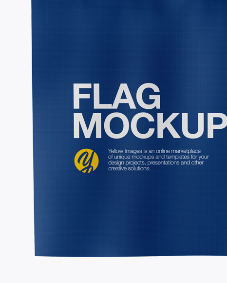 Short Flag Mockup - Front View