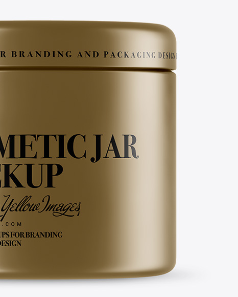 Metallic Cosmetic Jar Mockup