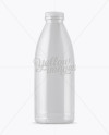 Glossy Plastic Dairy Bottle Mockup