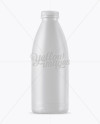 Matte Plastic Dairy Bottle Mockup