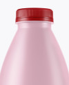 Matte Plastic Dairy Bottle Mockup