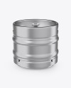 30L Metallic Beer Keg Mockup - Front View