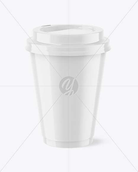 Glossy Coffee Cup Mockup