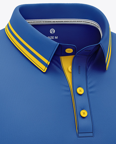 Men's Short Sleeve Polo Shirt Mockup