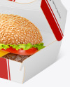 Paper Box w/ Two Burgers Mockup