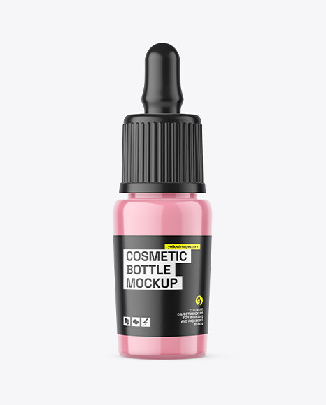 Glass Cosmetic Foundation Bottle Mockup - Glass dropper bottle mockup