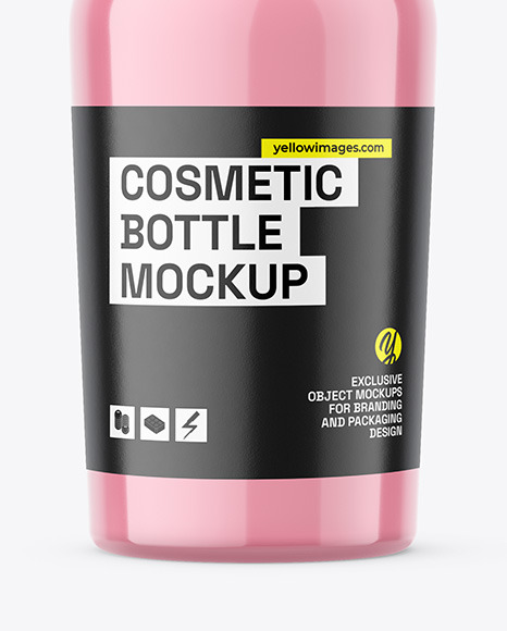 Glass Cosmetic Foundation Bottle Mockup