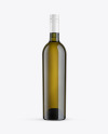 Green Glass White Wine Bottle Mockup