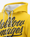 Raglan Full-Zip Hoodie Mockup - Half Side View